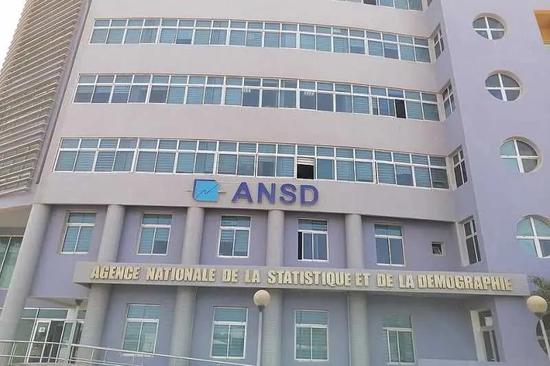 Façade du bâtiment de l'Agence nationale de la Statistique et de la Démographie (ANSD) à Dakar